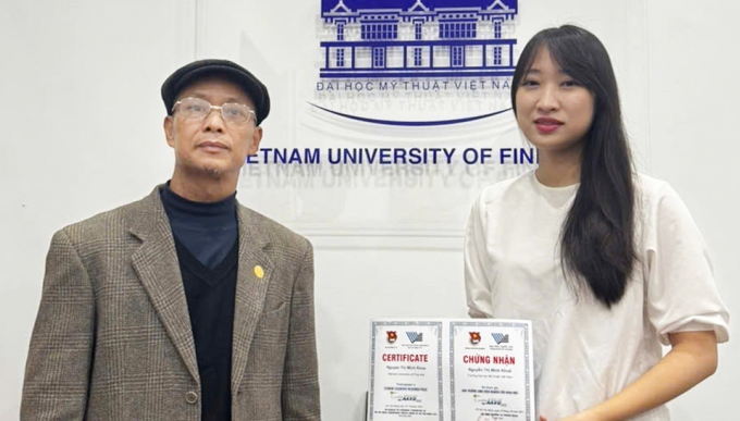 Sinh viên Trường Đại học Mỹ thuật Việt Nam  đạt Giải Khuyến khích Giải thưởng Nghiên cứu khoa học năm 2025  của Bộ Giáo dục và Đào tạo